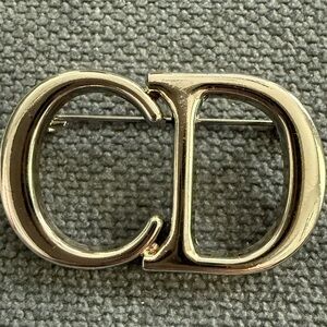 Silver Tone CD Brooch